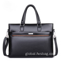 Leather Office Bag Custom Logo WaterproofLeather Handle Message Laptop Bag Factory